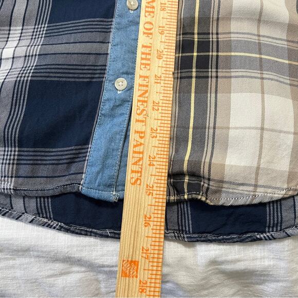 Thread & Supply Plaid Mix Button Down Shirt M - Picture 5 of 7